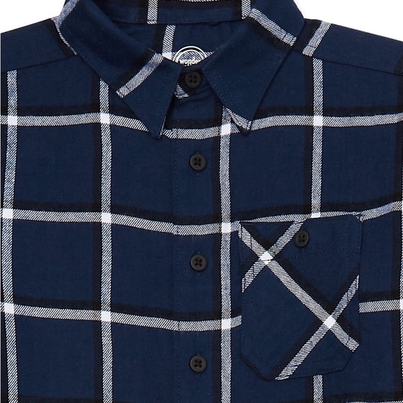 Wonder Nation Boys Long Sleeve Flannel Shirt - Picture 3 of 6